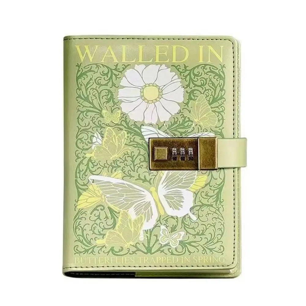 

224 Pages B6 Notebook Thickened Protecting Secrets Password Book with Lock Printed Pattern Waterproof Diary Book Stationery
