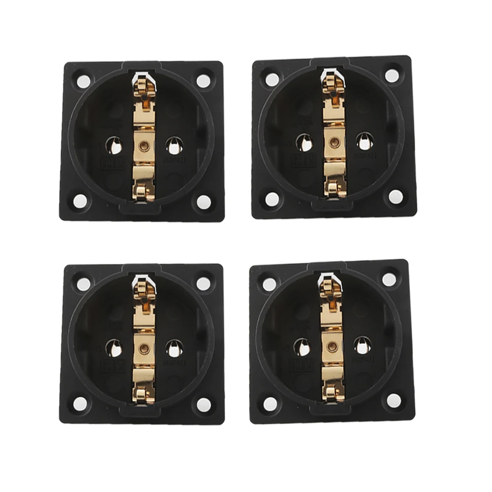 Hi-end gniazdo Schuko rodowane/pozłacane AE03G AC 250V 16A EU IEC wtyczka Adapter wlotowy gniazda zasilania CE