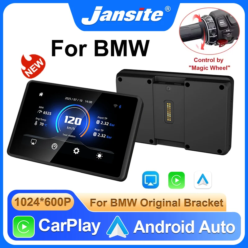 

For BMW R1200GS R1250GS F800 F900 S1000XR Motorcycle GPS Navigation Wireless CarPlay Android Auto Moto Monitor IPX7 Waterproof