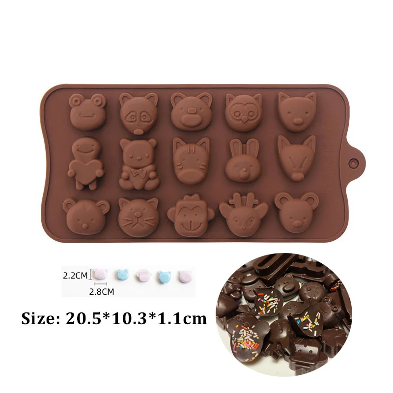 Cartoon Animal Chocolate Mold DIY Handmade Pudding Jelly Ice Silicone Mould Molds