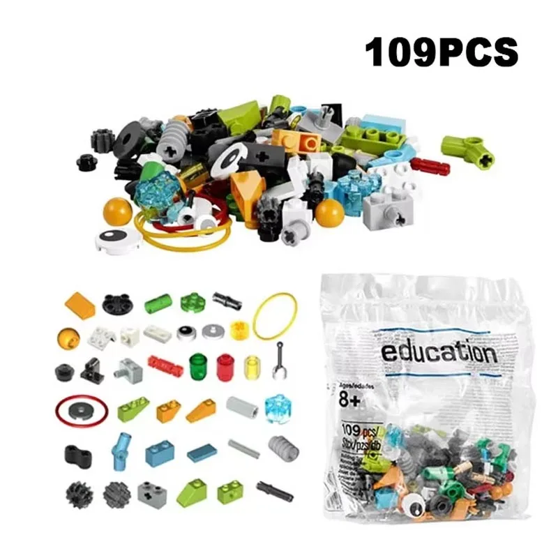 109Pcs/lot Technical Bricks Parts WeDo 2.0 Replacement Pack Building Blocks Bulk Spare Set Toys fit for 45300 WeDo Core Set Toys