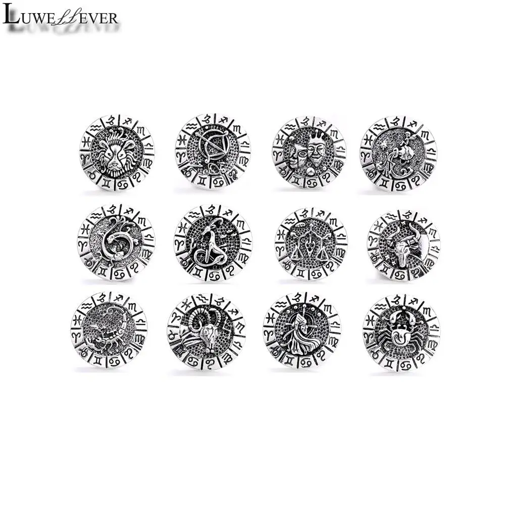 

Component w497 Constellation Zodiac 18mm Metal Snap Button For Bracelet Necklace Interchangeable Jewelry Accessorie Findings