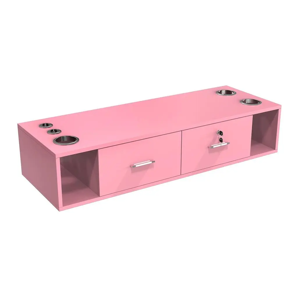 Locking Wall Mount Styling Station, Beauty Barber Spa Equipment, Sn Cabinet Station or Hair Stylist,Bathroom Drer with 5 Hair Dr