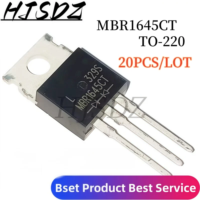 20PCS/LOT Tubo MBR1645CT MBR1645 Original - Accesorio Importado, 16A, 45-220V, Novedad en Stock, Alta Calidad Garantizada