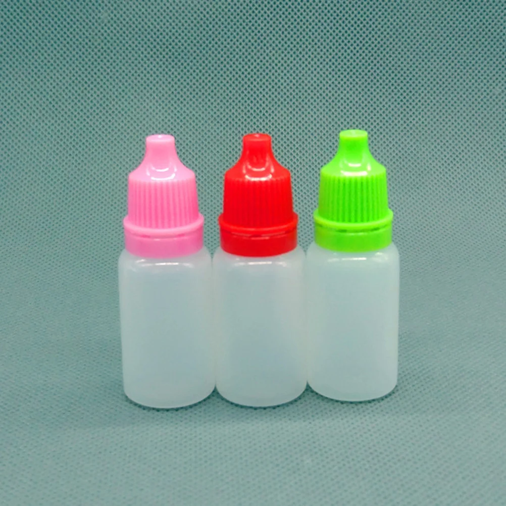8pcs 20ml Empty Plastic Squeezable Dropper Bottles Eye Liquid Dropper Dropping Bottles (Random Color)
