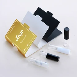 50/100Pcs 1ml 2ml Mini Vials Refillable Perfume Bottles With Paper Card Fragrance Sample Tester Bottle