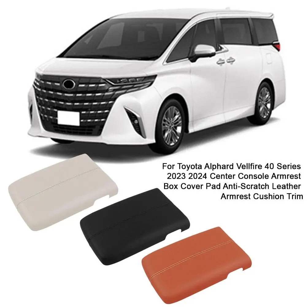 لتويوتا ألارد Vellfire 40 سلسلة 2023 2024 صندوق مركزي وحدة التحكم الجلود الغطاء الواقي صندوق مسند الذراع وسادة مسند الذراع مكافحة Sc U6N6 #4