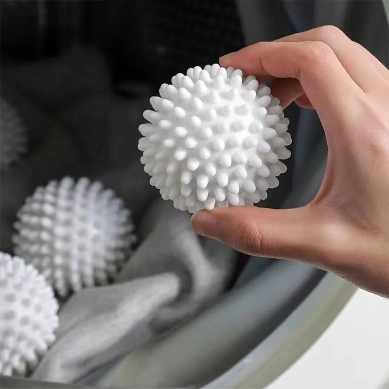 TPR Anti Winding Laundry Ball Circular Pure White Magic Cleaning Drum Washing Machine For Dirt Removal And Knotting