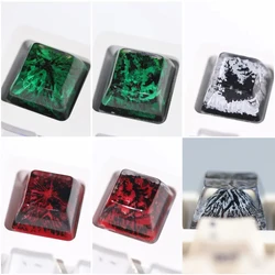 1Pc Handmade snow mountain resin key caps Cute Resin Stereo Keycap for Mechanical Keyboards Custom Cherry Mx Esc Keycap