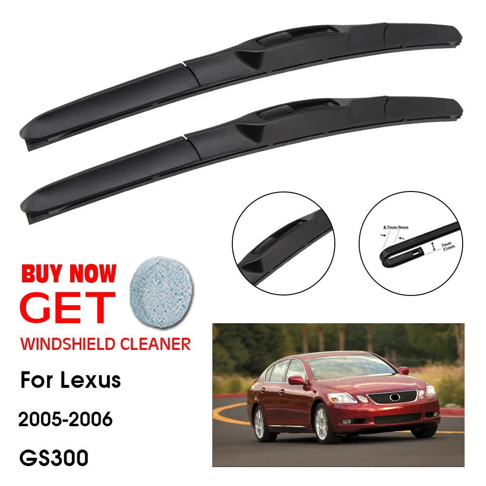 

Car Wiper Blade For Lexus GS300 24"+19" 2005-2006 Front Window Washer Windscreen Windshield Wipers Blades Accessories