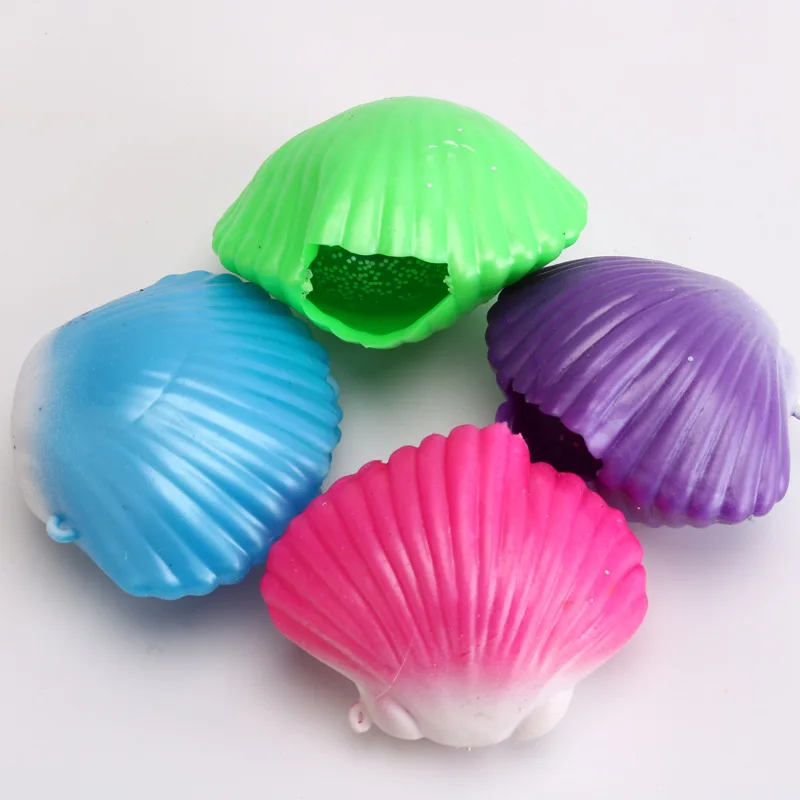 Creative Hand Pinch Shell Decompression Toy Trick Decompression Mermaid Ball Classic Toy Gift k41