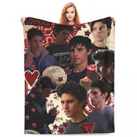 G-Gilmore Girl Flannel Blanket Jess Mariano Photo Collage Super Soft Throw Blanket for Couch Bed Travel Bedspread Sofa Bed Cover