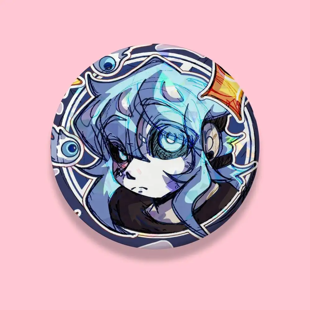 Sally Face Cartoon 58mm Round Cartoon Brooches Badge for Backpack Accessories Hat Decoration HD Print Handmade Gifts