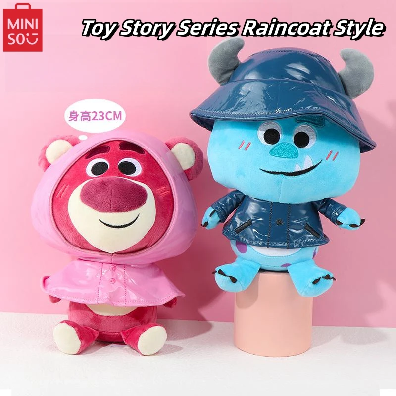 

MINISO Lotso плюшевая сидячая кукла дождевик милая кукла Мультяшные анимационные периферийные украшения в качестве подарка для лучших друзей и друзей