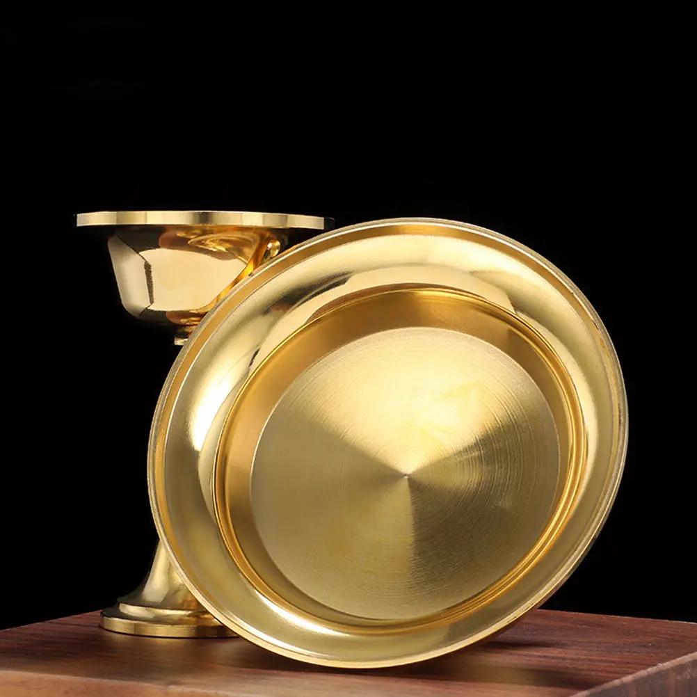 

Copper Delicate Offering Cup For Ritual Temple Decor Buddhist Sacrifice Accessory Home Zen Decoration