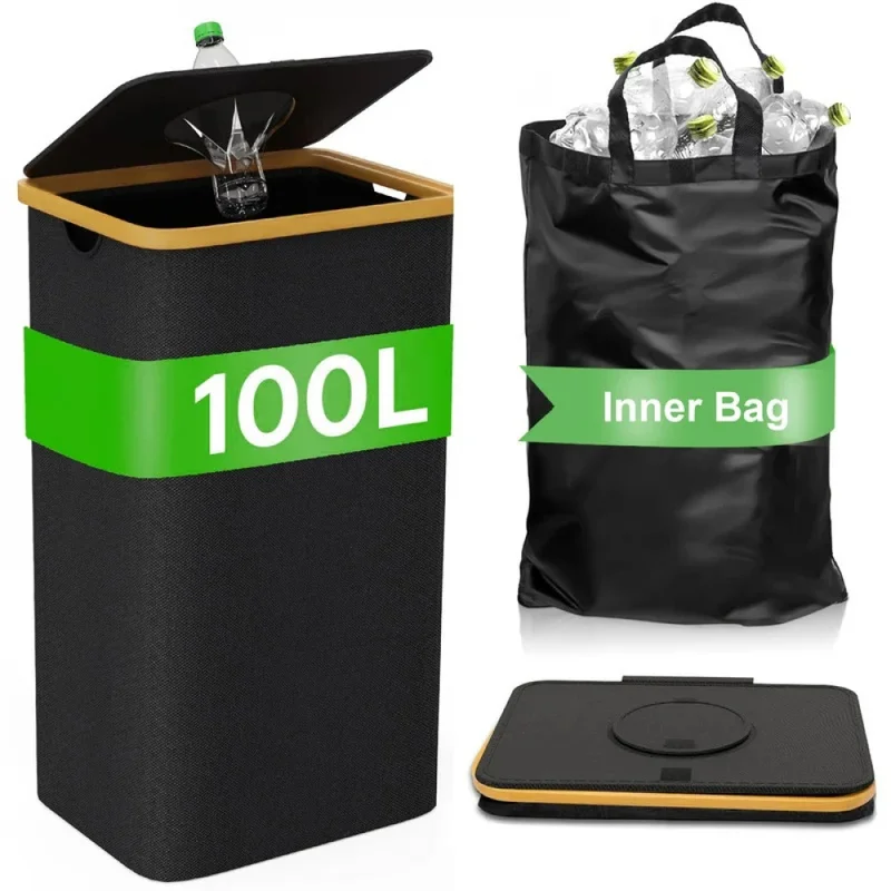 trash can Storage Basket Wastewater Bottle CollectionING Folding  for Bottle Organizer Recyclable Tote