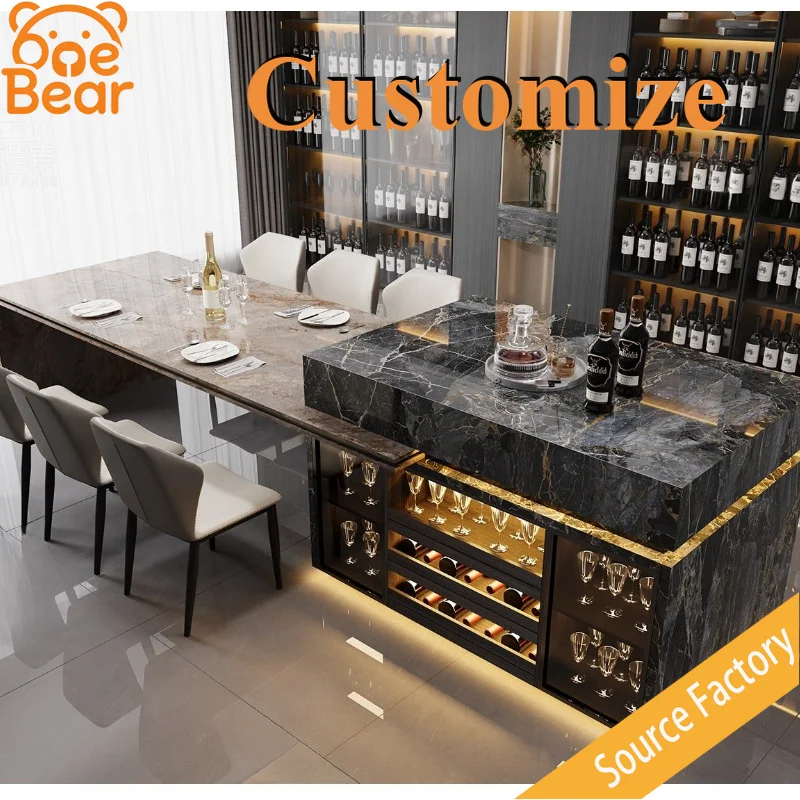 Square Solid Marble Island Countertop Thickened Stone Board Easy Clean for Household Kitchen & Outdoor BBQ Area