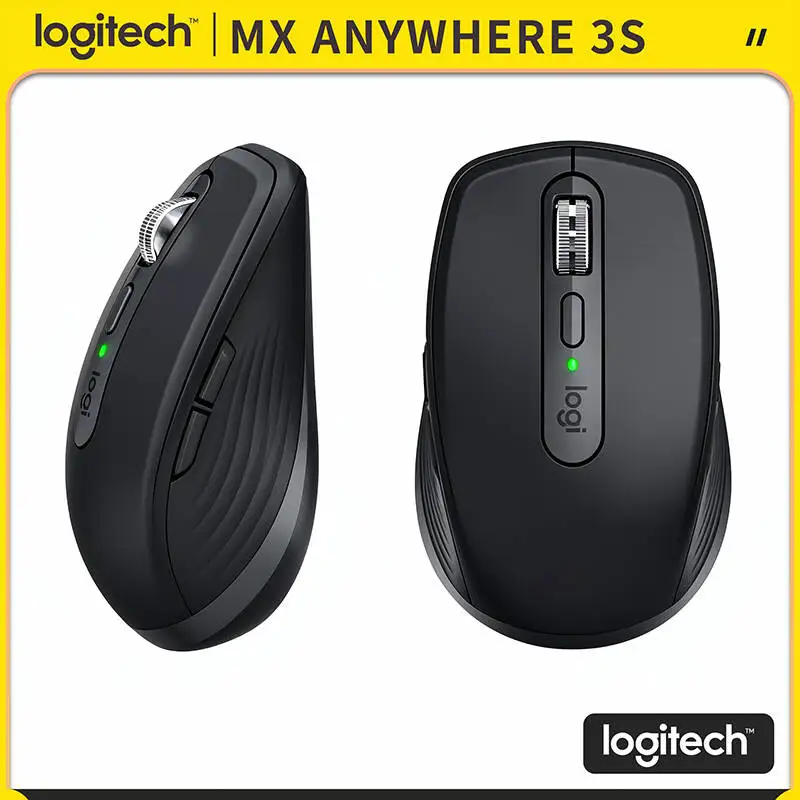 

Logitech MX Anywhere 3S Wireless Mouse - 8K DPI Darkfield, Hyper-Scroll, Silent Click, 3-Device Sync for Campus Office