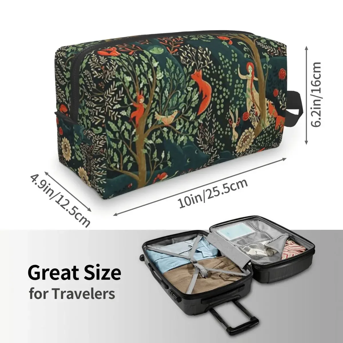 Whimsical Wonderland Polyester Men Business Portable Storage Bag Women Travel Cosmetic Bag Hanging Wash Pouch