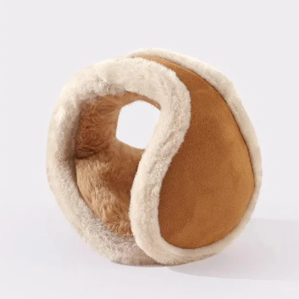 Novo engrossar pelúcia inverno earmuffs proteção contra frio cor sólida capa de ouvido anticongelante protetor de ouvido de pelúcia masculino