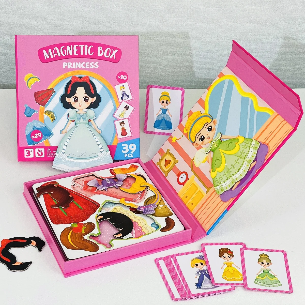 Магнитные игрушки-головоломки, детские развивающие забавные игры, профессиональные транспортные сцены принцессы для переодевания персонажей, удобные для путешествий, подарки-сюрпризы, подходящие для мальчиков и девочек 3-6 лет