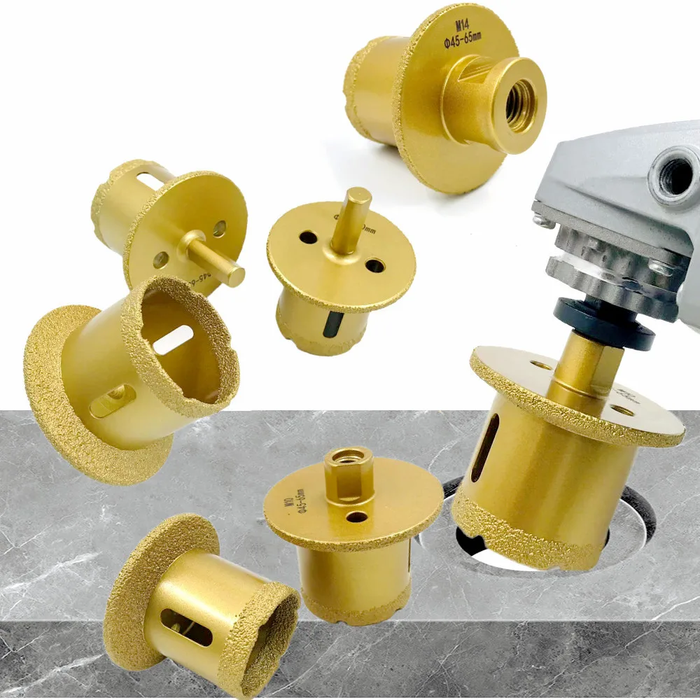 

For diamond hole saws, and core drills M14/M10 marble tiles, ceramic tiles, and washbasins with vacuum brazed hole drills