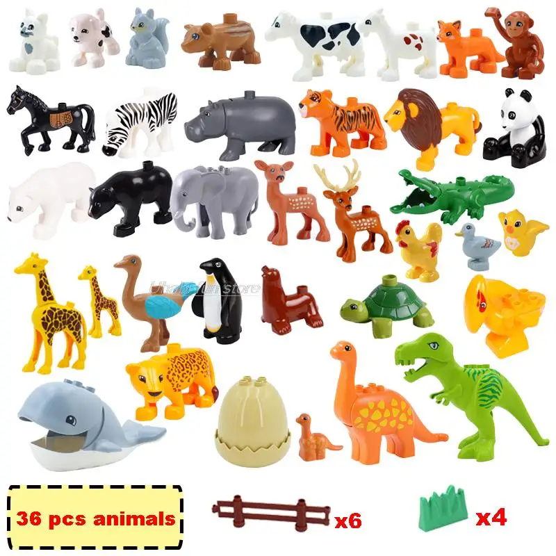 Bulk Grote Deeltje Bouwsteen Accessoires Dierenhuis DIY Gemonteerde Bakstenen Kinderen 3-6 Jaar Oud Educatief Speelgoed En Geschenken