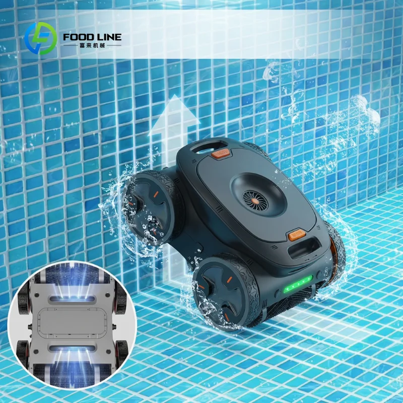 Customized Automatic Pool Cleaner Robot Robotic Swimming Pool Wireless Waterline Scrubbing Smart Tech Skimmer Robot