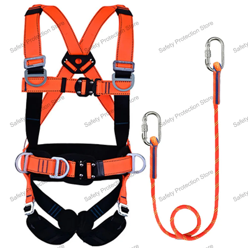 

High Altitude Work Safety Harness Full Body Five-point Safety Belt Outdoor Rock Climbing Training Construction Protect Equipment