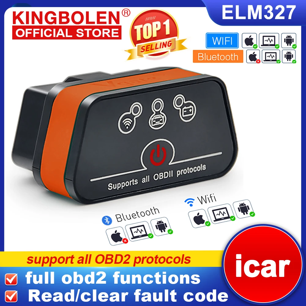 Icar2 OBD2 Scanner Vgate Icar Pro V2.3 Wifi/Bluetooth For IOS/Android Auto OBD Code Reader Diagnose Tool Pk ELM327