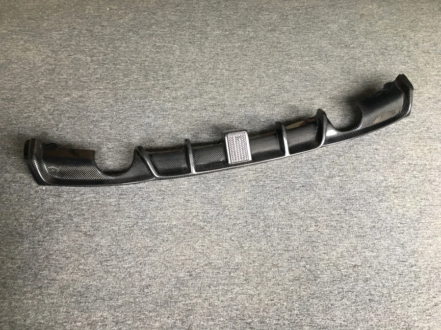 JCYECF الكربون المصد الخلفي العادم الناشر مع مصباح ليد لسيارات BMW 3 Series F30 F35 318i 320i 328i 335i 340i M Sport 2012-2018 #4