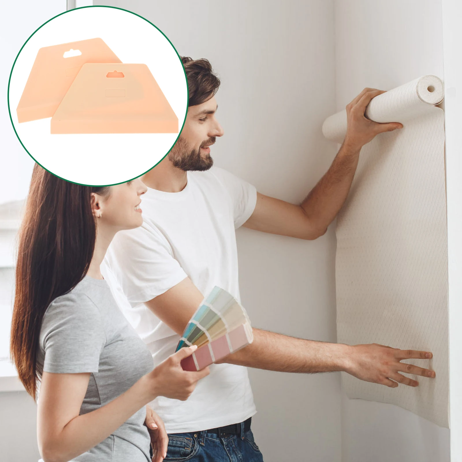 

2 шт., инструмент для разглаживания обоев, пластиковый скребок, инструменты для нанесения настенной бумаги для пленочных стен, поделки, обустройство дома