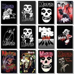 Misfits Hot Poster Horror Punk Rock Music Canvas Painting Wall Art Picture Retro Posters Prints for Bedroom Bar Club Home Decor