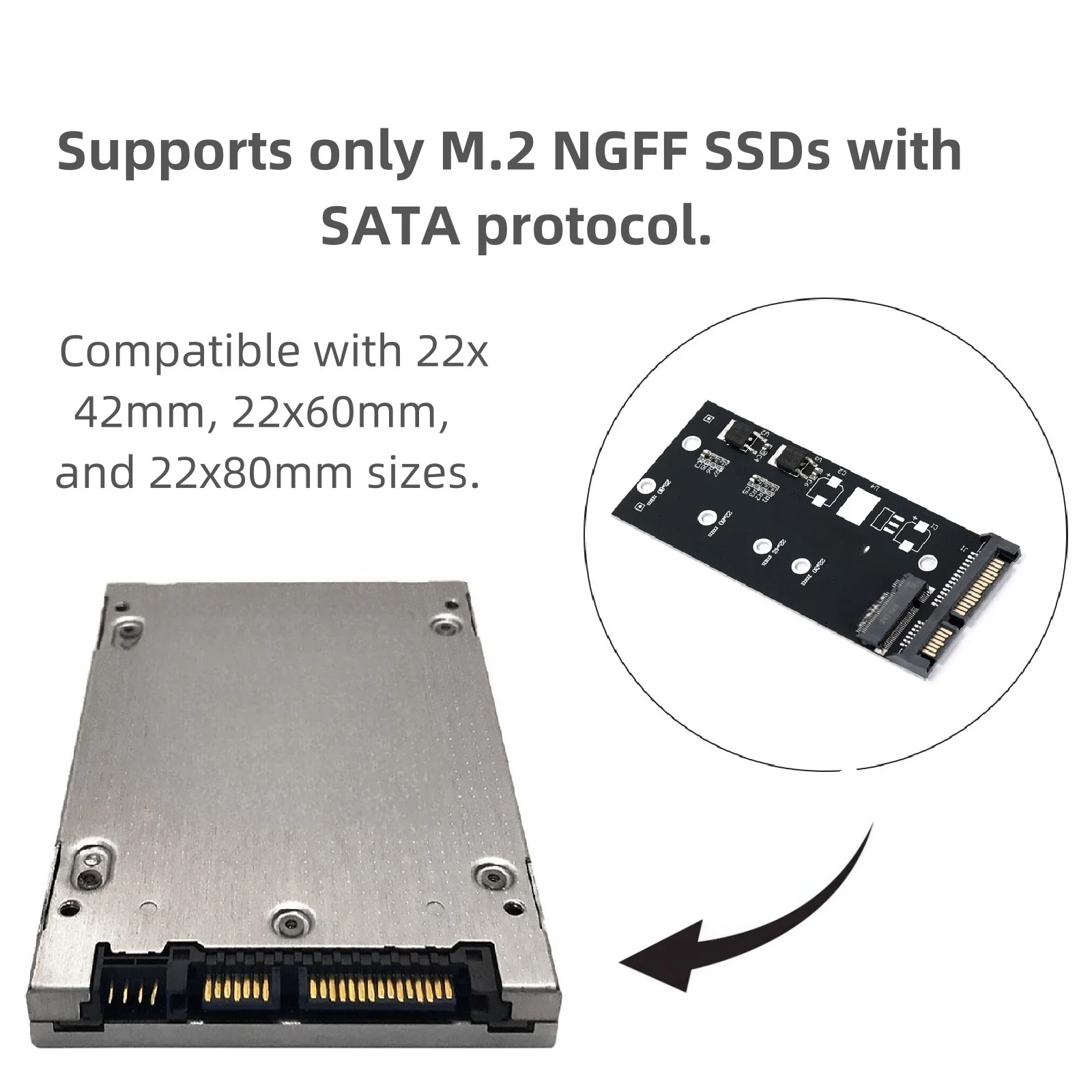 Ruimou 1Pcs M.2 B/B+M KEY NGFF and 2.5