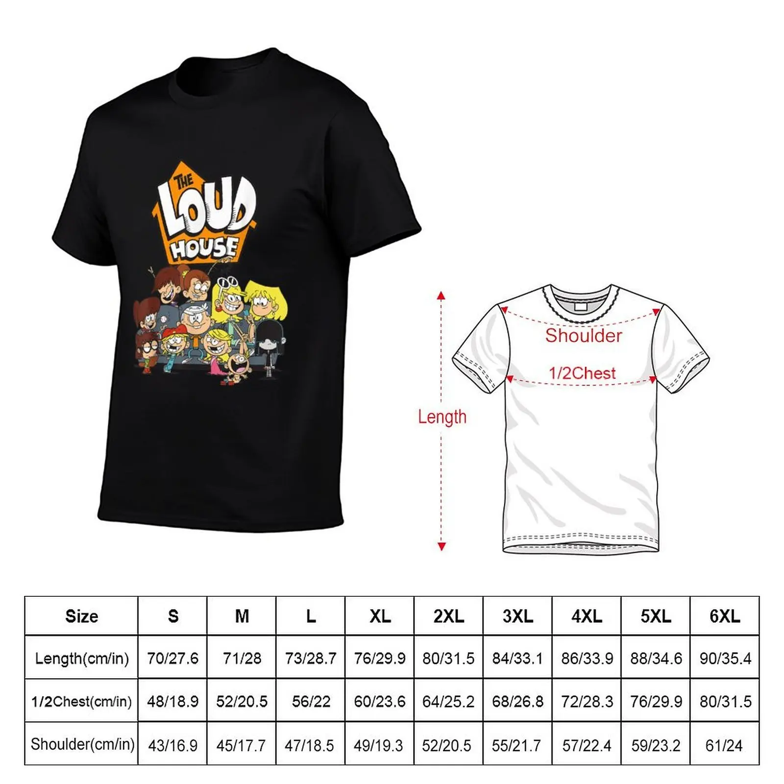 Nickelodeon The Loud House Character T-Shirt man t shirts cotton funny t shirts man T-Shirt