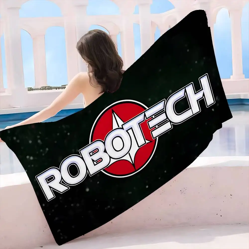 Anime R-Robotech Microfiber Beach Towel Absorbent Quick dry Soft Yoga Swimming Resort Mountain Climbing Towel