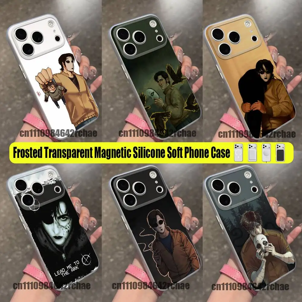 For Creepypasta Masky Phone Case For iPhone 14 16 12 15 13 17 11 E Pro Max Plus Air Mini For Magsafe Magnetic Clear