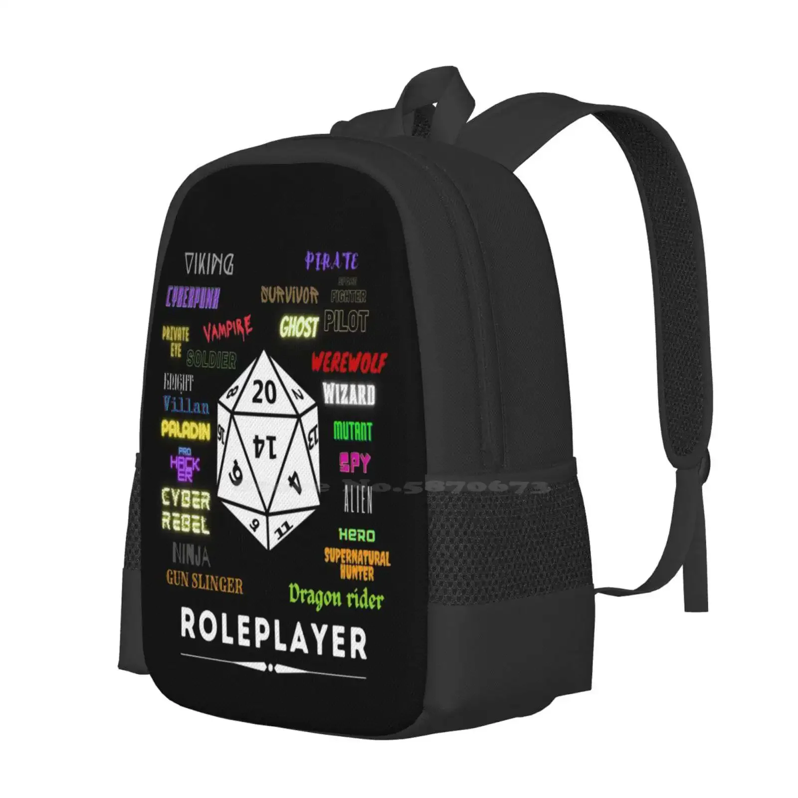 لعب الأدوار يعيشون العديد من حياة رائجة البيع حقيبة مدرسية على ظهره حقائب أنيقة الهروب الطالب الذي يذاكر كثيرا المهوس الخيال لعب الأدوار Dnd النرد #2