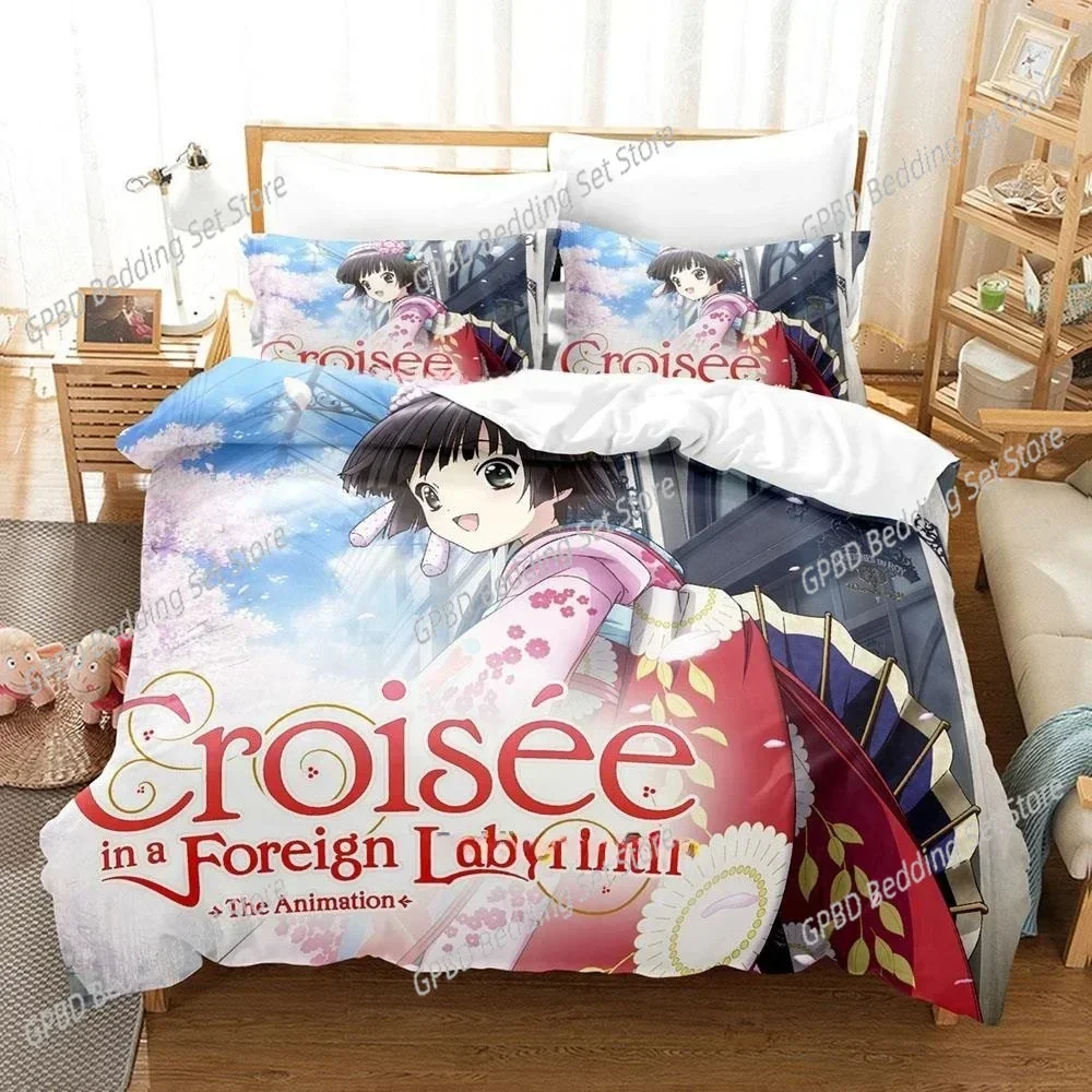 3D Anime Croisée In A Foreign Labyrinth 3D NEW Duvet Cover Pillowcase Bedding Set Adult Boy Girl Bedroom Children Single Double