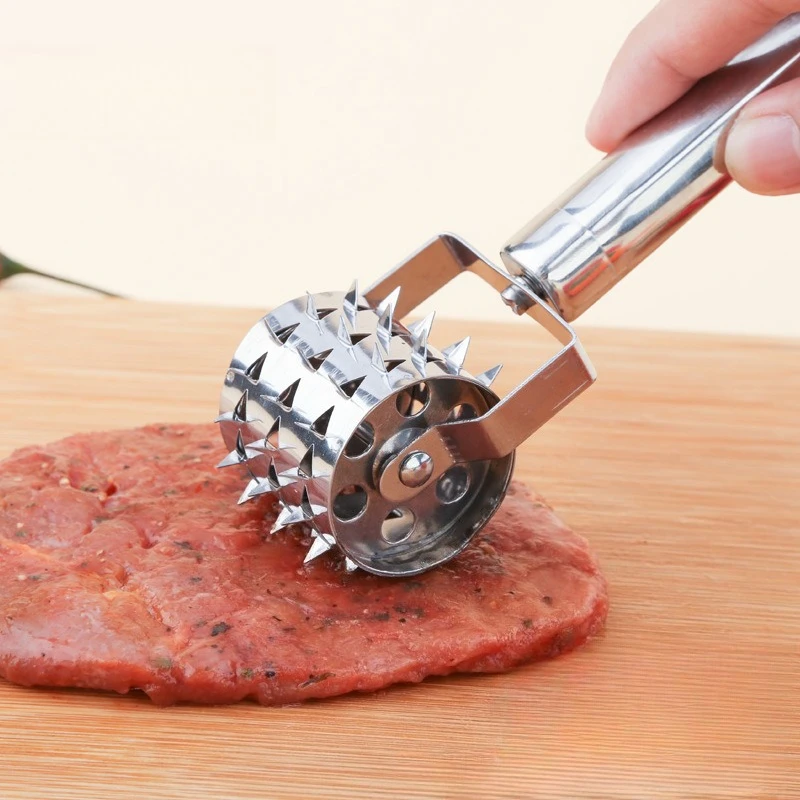 Ablandador de carne de mano de acero inoxidable, rodillo de martillo para carne suelta, herramienta de cocina para carne de cerdo, nuevo