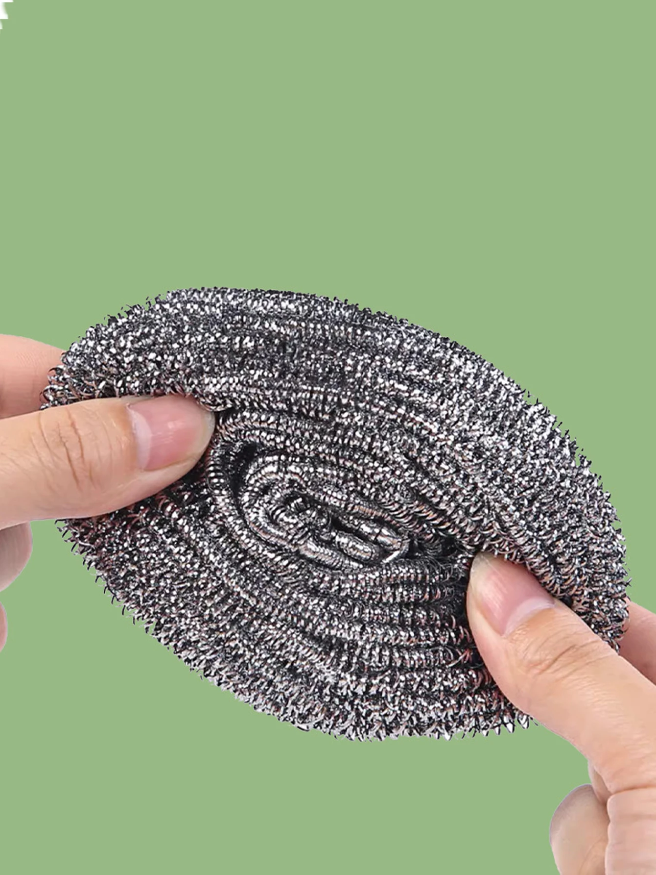 6 قطعة/الحقيبة الفولاذ المقاوم للصدأ تنظيف الكرة لغسل الصحون تنظيف الغسيل وعاء المطبخ إزالة الصدأ إزالة أدوات تنظيف الخام #4