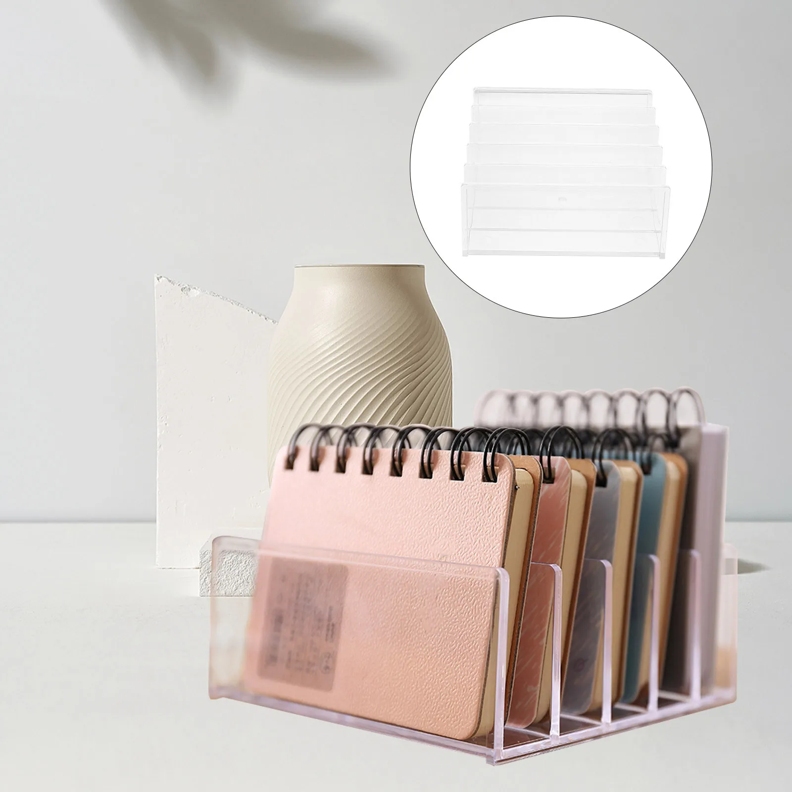 

Acrylic Bookend Set for Desk Book Shelf Holder Organize Books Neatly Multi-Function Book Stopper Home Office Study Decoration