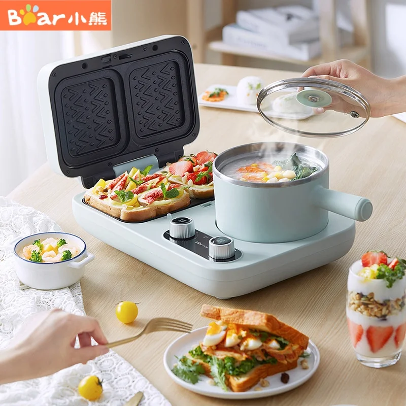 Bear Sandwich Breakfast Machine Household Multi-function Toaster Double-plate Timing Sandwich Electric Heating Pot Pancake Pan