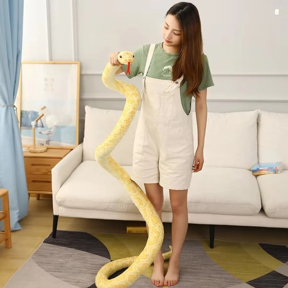Giant Boa Cobra Soft Simulation Snakes Giant Lifelike Long Snakes Safe Vivid Colorful Stuffed Snake Game Props