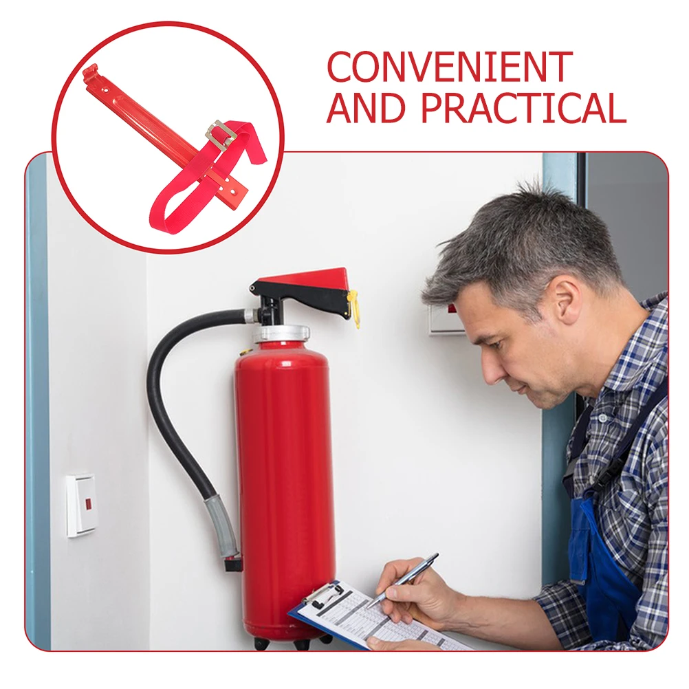 2pcs Fire Extinguisher Hook Brackets 2KG 3KG 4KG Iron Wall Mount Holder Adjustable Compact Design Spacesaving Solution