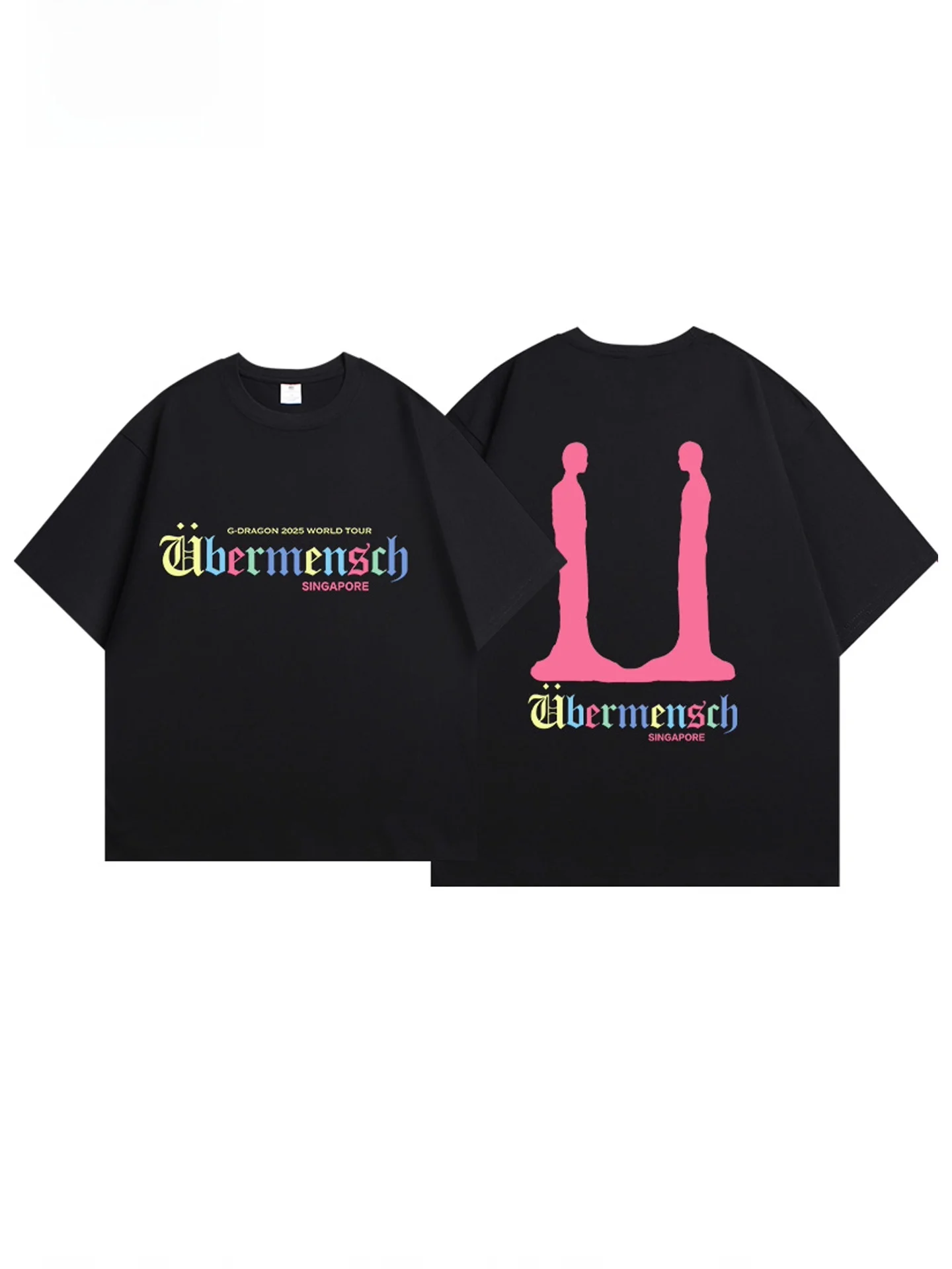 Bigbang 20th Anniversary Concert T-Shirt Short Sleeve Soft Comfortable Pure Cotton Unisex Casual Style round Neck Letter Pattern