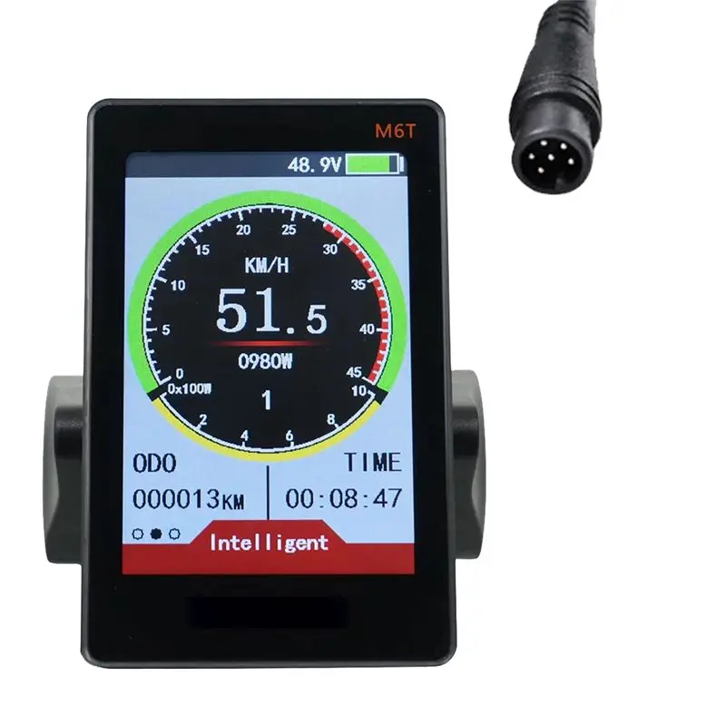 【SPECIAL OFFER】M6T Electric Bike LCD Display Meter 24V 36V 48V 60V Universal E Scooter LCD Panel Color Screen with USB for E-Bik