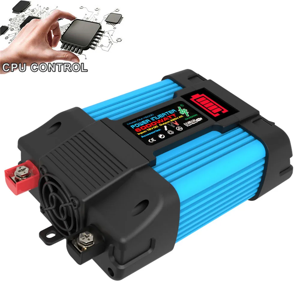 Vehicle-mounted Household Converter Car Invertor Auto Accessories Peak power 6000W Power inverter 500W DC 12v To 220V