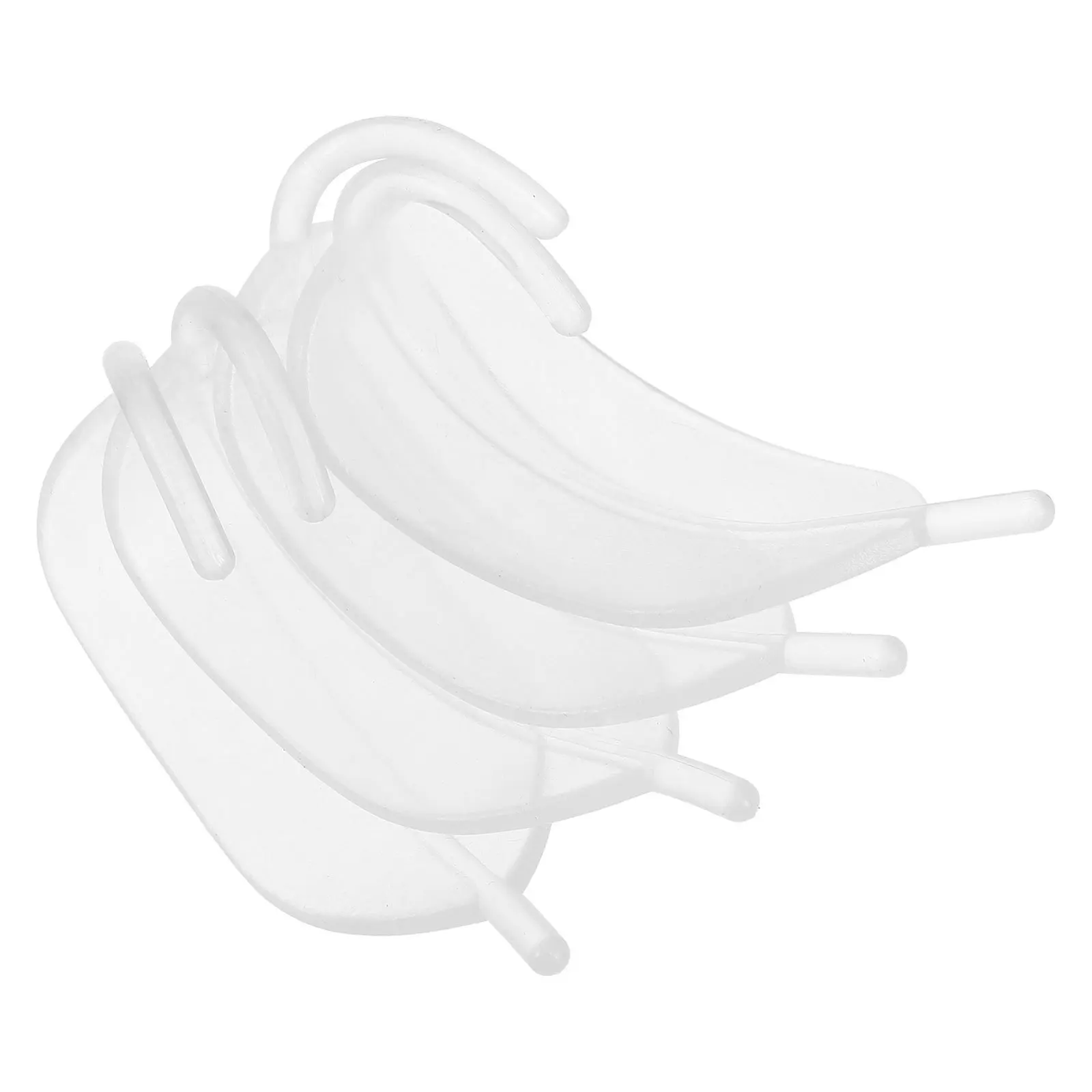 

Transparent Silicone Cuffs Clear Clips For Women Girls Fashionable Ear Accessories Reusable Ear Support For Makeup Party