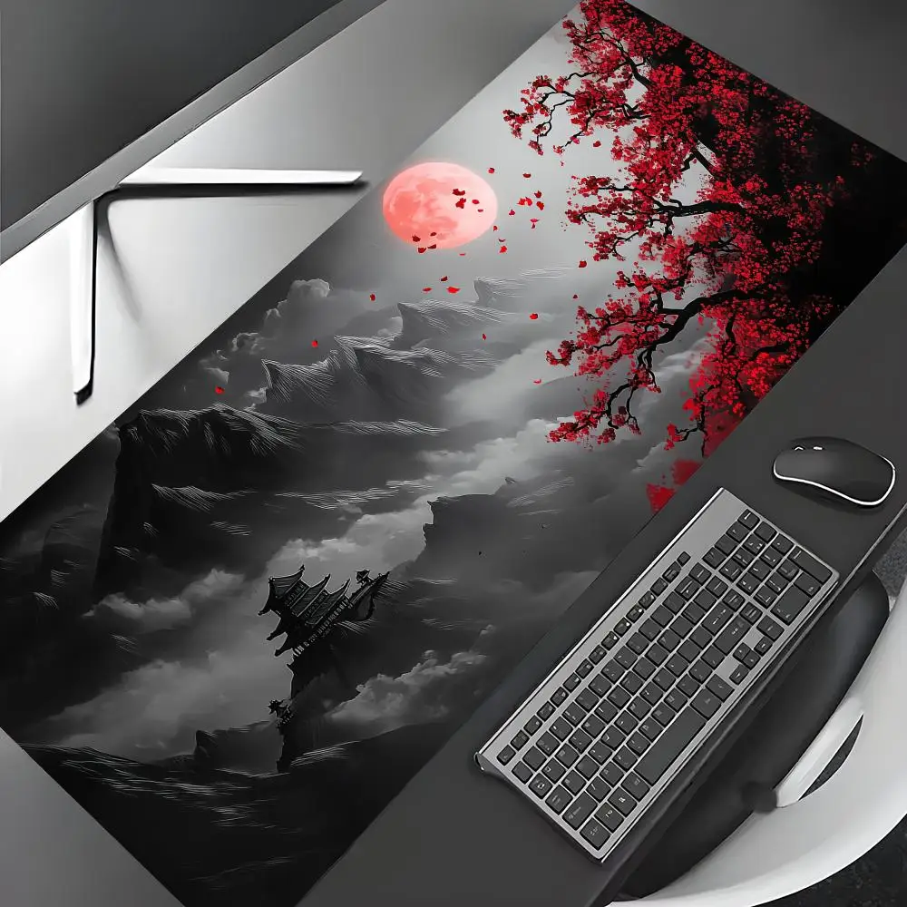 Digital Art Fantasy Landscape Mouse Pad Gaming Mats Non-Slip Desk Mat Mouse Carpet with Stitched Edge HD Printing Office Mat